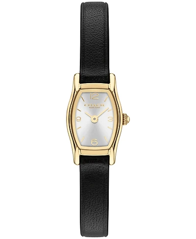 Coach Women's Greta Black Leather Strap Watch 15.3mm