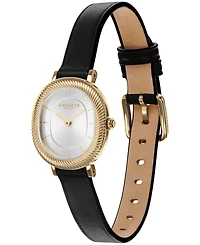 Coach Women's Harlow Black Leather Strap Watch 23.8mm