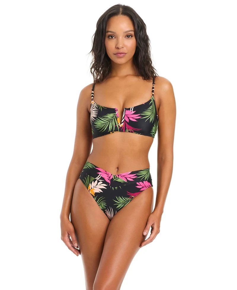 Bar Iii Women's Havana Heat V-Wire Bikini Top, Macy's Exclusive