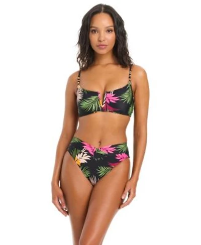 Bar Iii Womens Havana Heat V Wire Bralette Top V Waist Bottoms