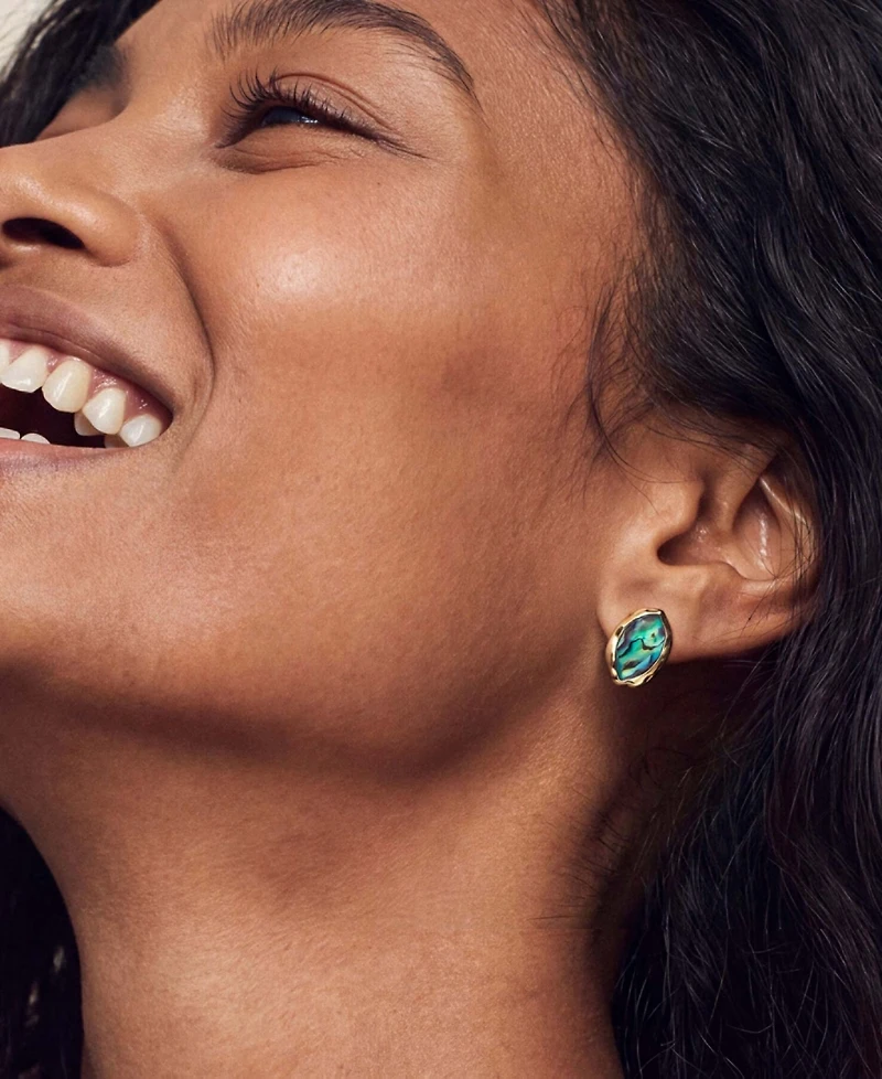 Ettika Abalone Luxe Mini Studs Earrings