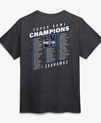 Fanatics Men's Heather Charcoal Seattle Seahawks Super Bowl Lx Champions Best Teammates Roster T-Shirt