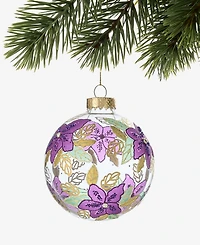 Holiday Lane Enchanted Forest Floral Ball Ornament, Macy's Exclusive