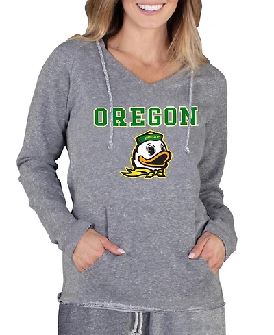 Concepts Sport Women's Gray Oregon Ducks Mainstream Lightweight Terry Pullover Hoodie