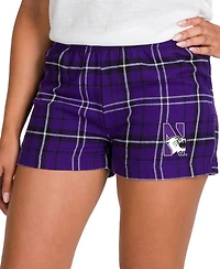 Concepts Sport Women's Purple/Black Northwestern Wildcats Ultimate Flannel Shorts