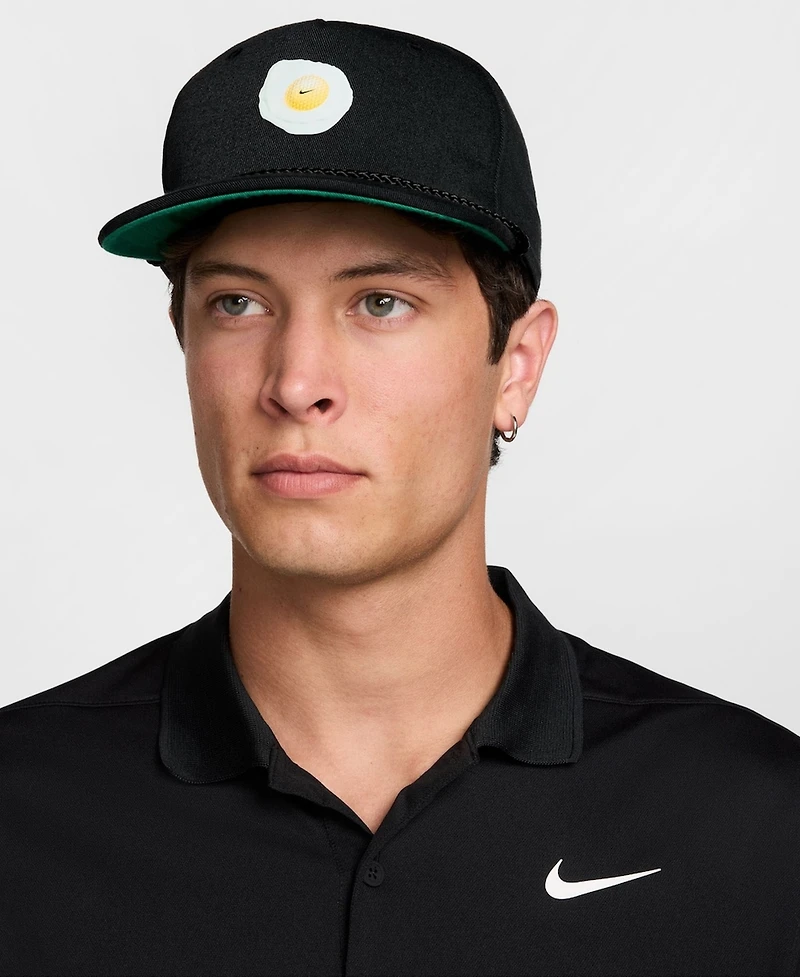 Nike Men's and Women's Black Fried Egg Pro Dri-fit Snapback Hat