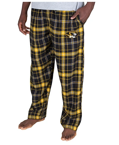 Concepts Sport Men's Black/Gold Missouri Tigers Ultimate Flannel Pants