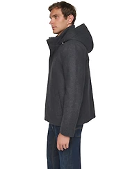 Cole Haan Men's Front-Zip Duffel Wool Jacket