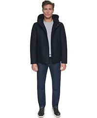 Cole Haan Men's Front-Zip Duffel Wool Jacket