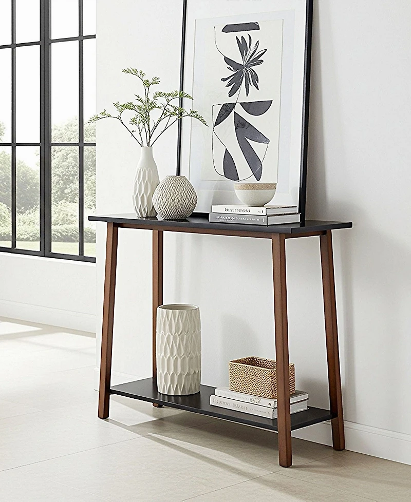 Fairway Avenue Home 28" Bamboo Wood Rectangle 2-Tier Console Table