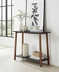 Fairway Avenue Home 28" Bamboo Wood Rectangle 2-Tier Console Table