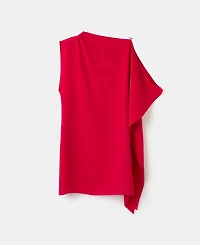 Mango Women's Asymmetrical Neck And Metallic Detail Dress
