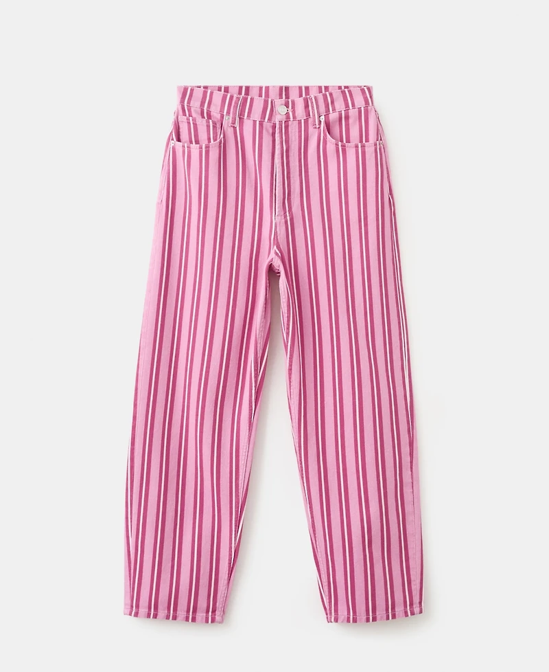 Mango Women's Straight-Fit Striped Jeans