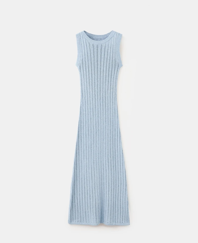 Mango Women's Lace Design Long Knitted Dress