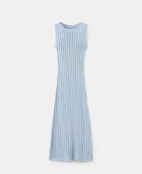 Mango Women's Lace Design Long Knitted Dress