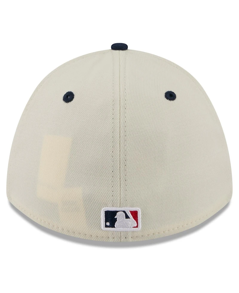 New Era Men's Cream/Navy Tampa Bay Rays Usa 250 Fourth of July 39THIRTY M-Crown Flex Hat