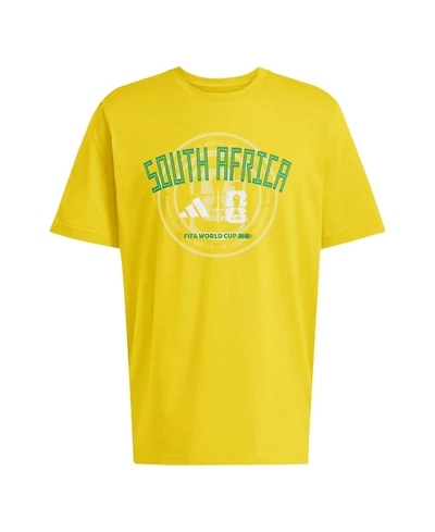 Adidas Men's Yellow South Africa National Team 2026 Fifa World Cup Qualifier T-Shirt