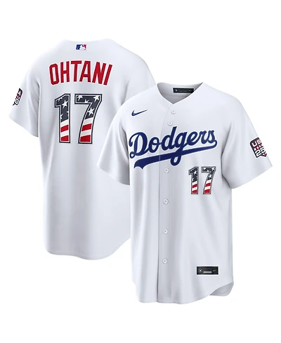 Nike Men's Shohei Ohtani White Los Angeles Dodgers Usa 250 Fourth of July Stadium Jersey