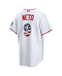 Nike Men's Zach Neto White Los Angeles Angels Usa 250 Fourth of July Stadium Jersey