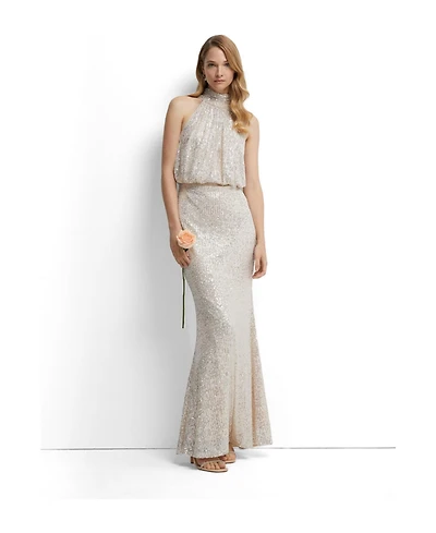 Coast Women's Halterneck Sequin Bridesmaid Maxi Dress