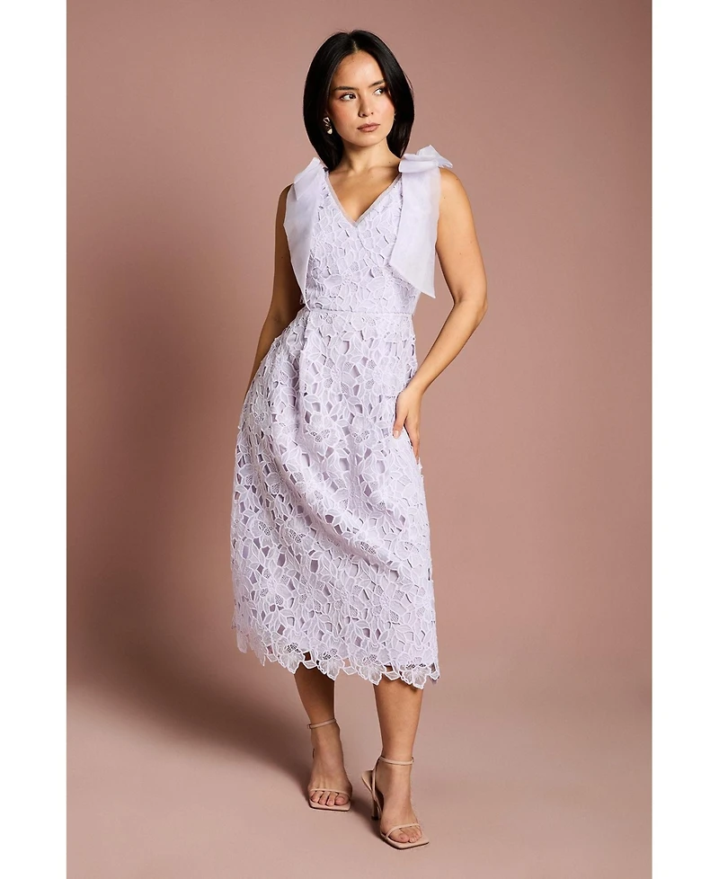 Coast Women's Bow Detail Sleeveless Midi Dress