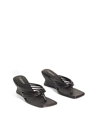 Therapy Australia Women's Leven Square Toe Thong Wedge Sandal