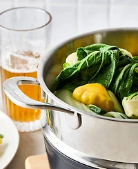 Cuisine::pro Green Stone Aluminum 2.4-Quart Saucepan with lid and Steamer Set