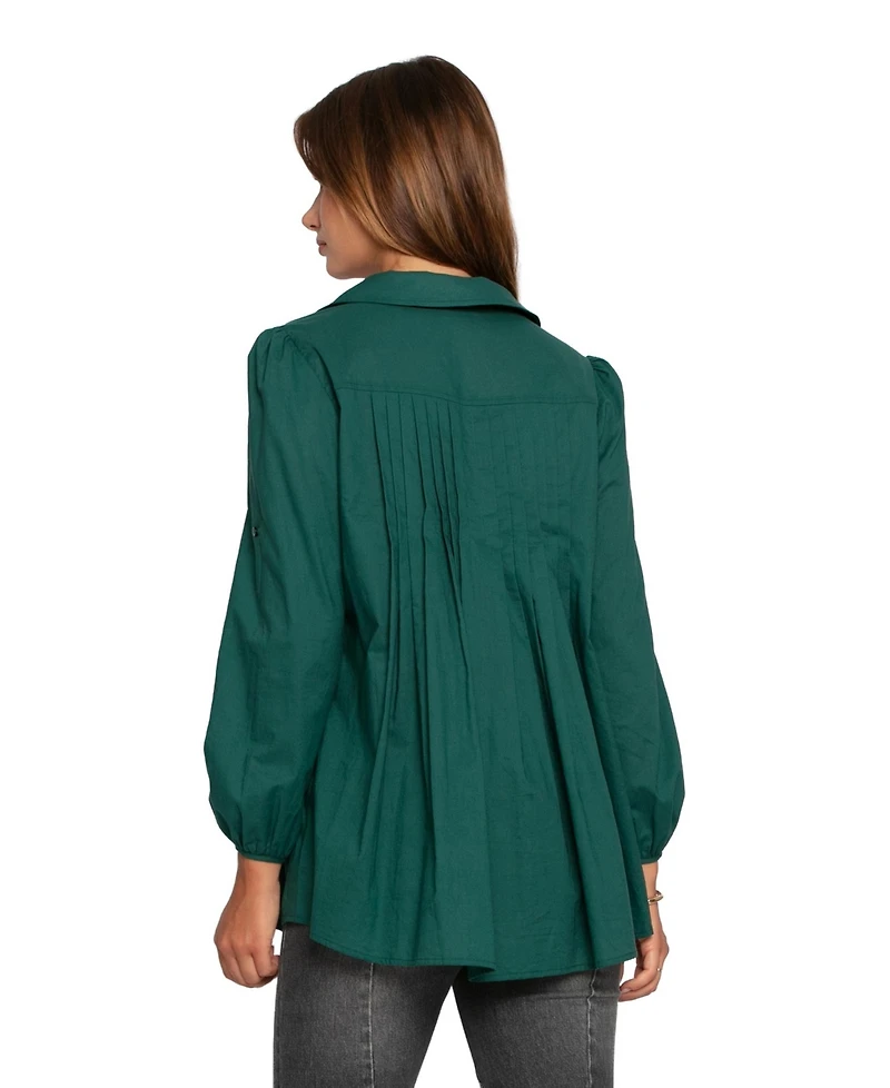 Belle & Bloom Women's Catch Feelings Pintuck Shirt