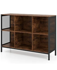Slickblue Wide 6 Cube Storage Bookcase with Open Cubby Display Shelves