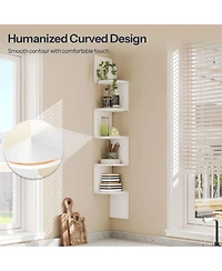 Slickblue Wall-Mounted Corner Shelf Set of 2 for Space-Saving Home Storage