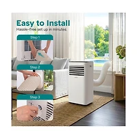 SereneLife 8,000 Btu Portable Air Conditioner - 3-in-1 Ac, Fan and Dehumidifier with Remote and Window Kit