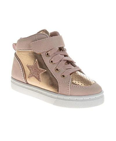Kensie Girl Girls ( 7 to 12 ) Glitter Star Fashion Shoes with Hook-and-Loop Strap (Toddler/Little Kid)