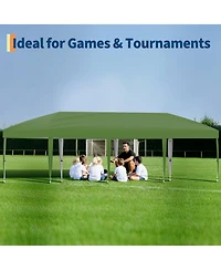 homfan Heavy Duty Pop Up Canopy TentRemovable Sidewalls, Adjustable Height, Sandbags, Stakes and Portable Carry Bag