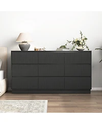 Streamdale Furniture 9-Drawer Modern Wood Dresser and Storage Cabinet