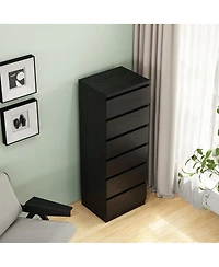 Streamdale Furniture 6-Drawer Modern Storage Dresser 18.9'' Handle-Free Closet Chest