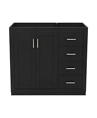 Sillysis Modern Freestanding Bathroom Vanity without Top, Solid Wood Frame, 3 Drawers Storage
