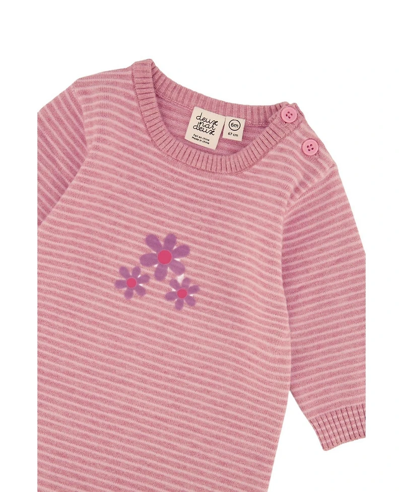 Deux par Baby Girls 3M To 24M Knitted Romper Dusty