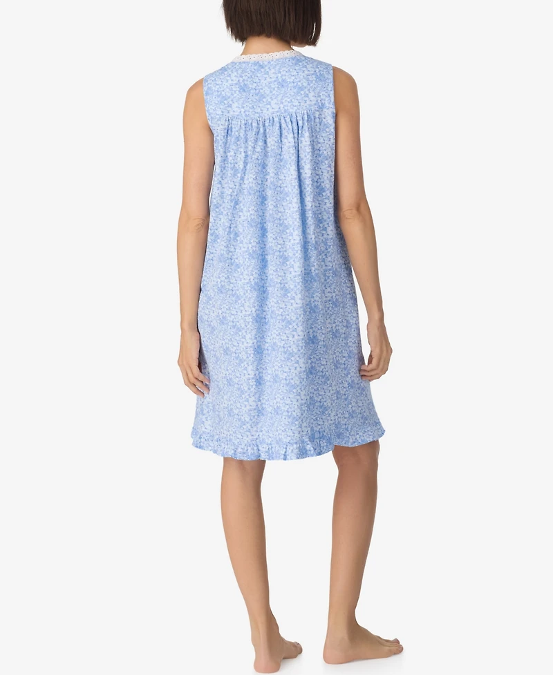 Eileen West Women's Sleeveless Cotton Jersey Knit Short Nightgown