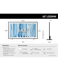 Samsung QN65LS03HWFXZA 65" The Frame Pro Neo Qled 4K Smart Tizen Tv with Year Amber Protection Plan (2026