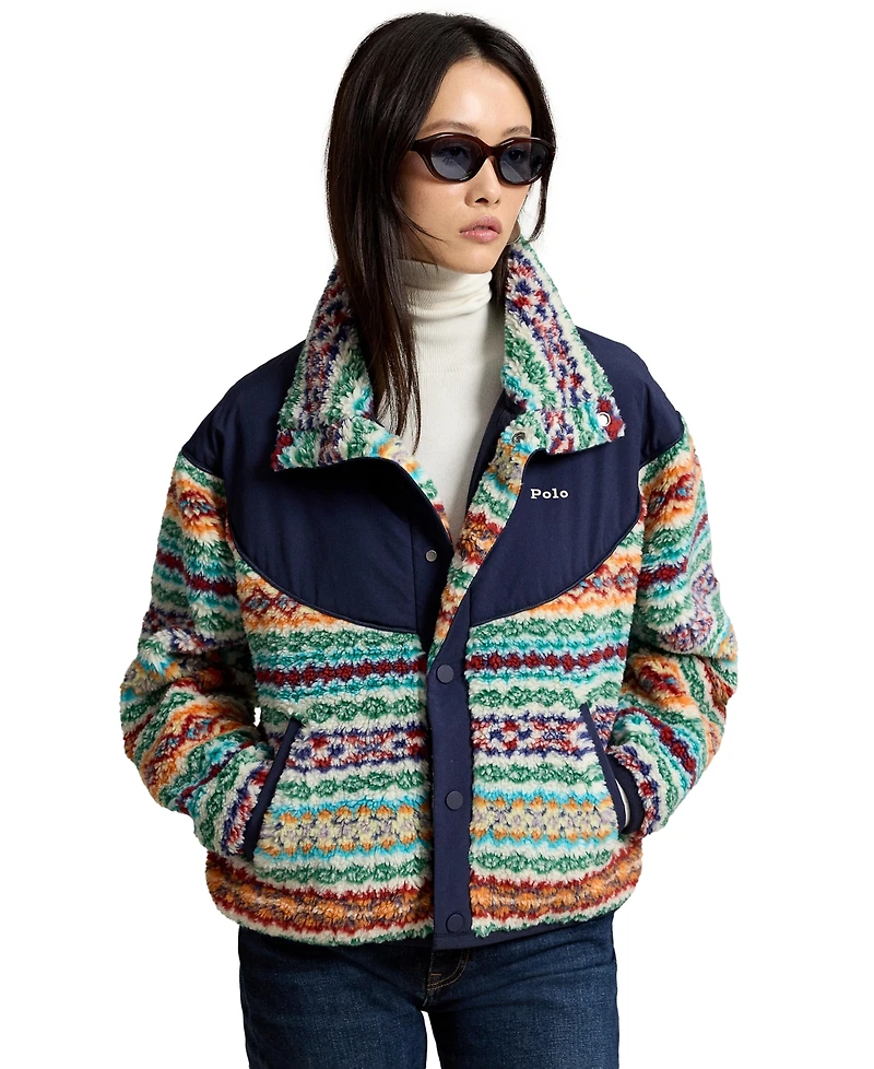 Polo Ralph Lauren Women's Fair Isle Mock Neck Jacket