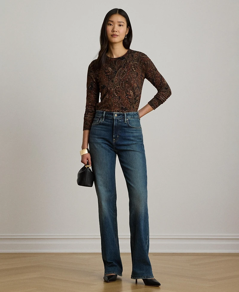 Lauren Ralph Lauren Women's Paisley Long-Sleeve Sweater