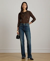 Lauren Ralph Lauren Women's Paisley Long-Sleeve Sweater