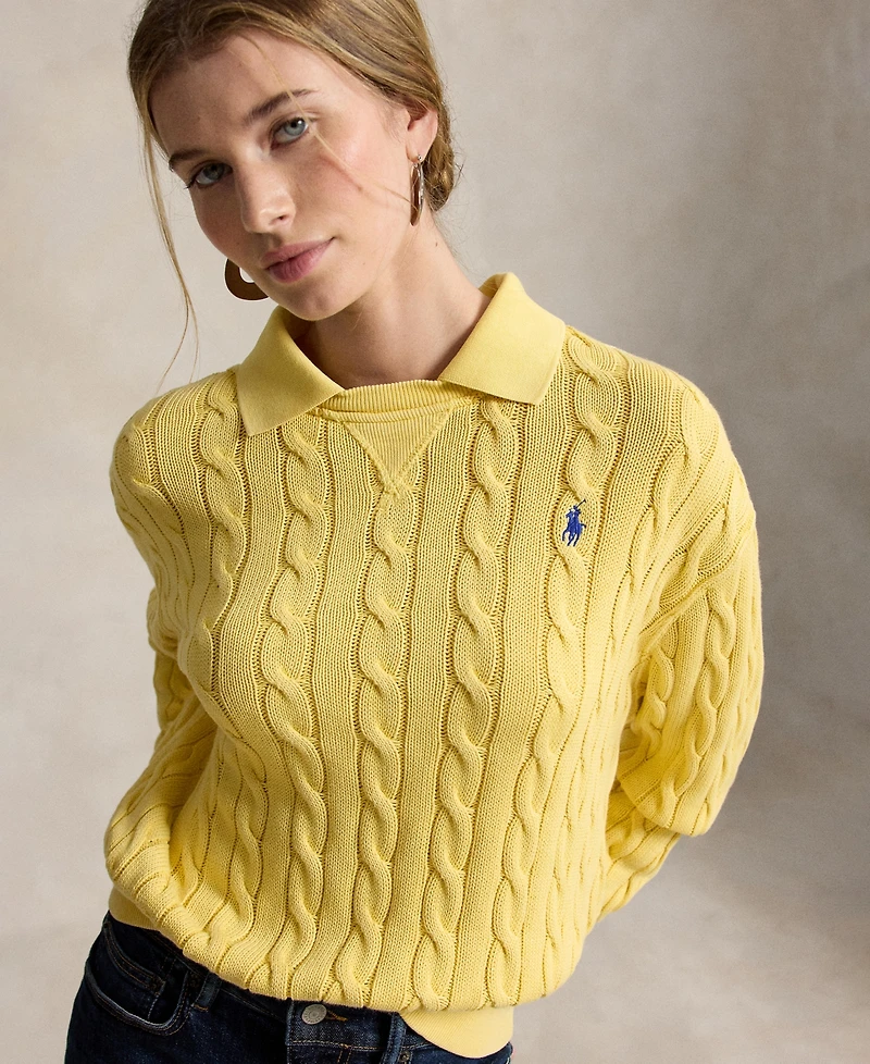 Polo Ralph Lauren Women's Cable-Knit Cotton Sweater