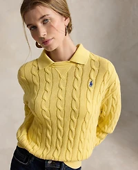 Polo Ralph Lauren Women's Cable-Knit Cotton Sweater