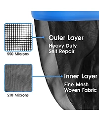 Xdovet Pool Net Rake Double Layer Heavy Duty Fine Mesh No Pole