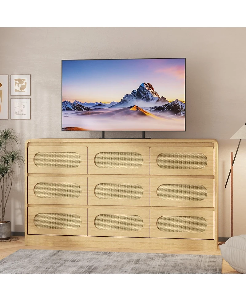 homfan Modern Bedroom Chest of Drawers, Spacious 5-Drawer Storage Cabinet, Durable Wooden Organizer for Clothes and Accessories