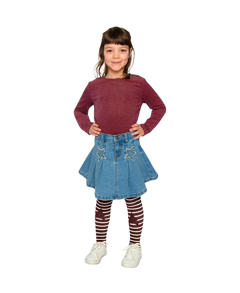 Deux par Big Girls 6-14 Brushed Rib Crew Neck Top