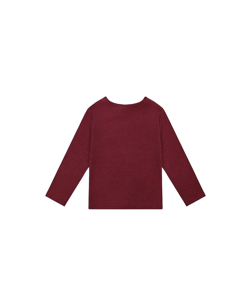 Deux par Big Girls 6-14 Brushed Rib Crew Neck Top