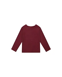 Deux par Big Girls 6-14 Brushed Rib Crew Neck Top