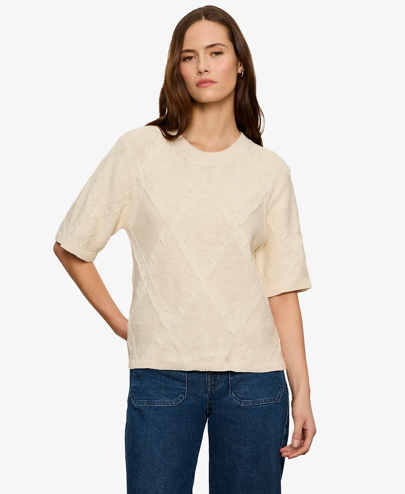 Sanctuary Petite Diamond Stitch Sweater T-Shirt